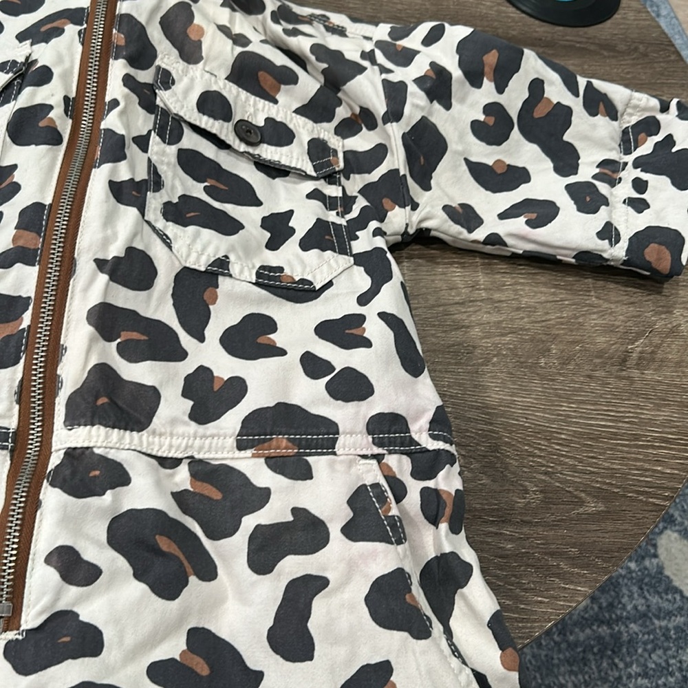 Vintage UO D’Angelo Leopard Print Cropped Coverall - Picture 8 of 11